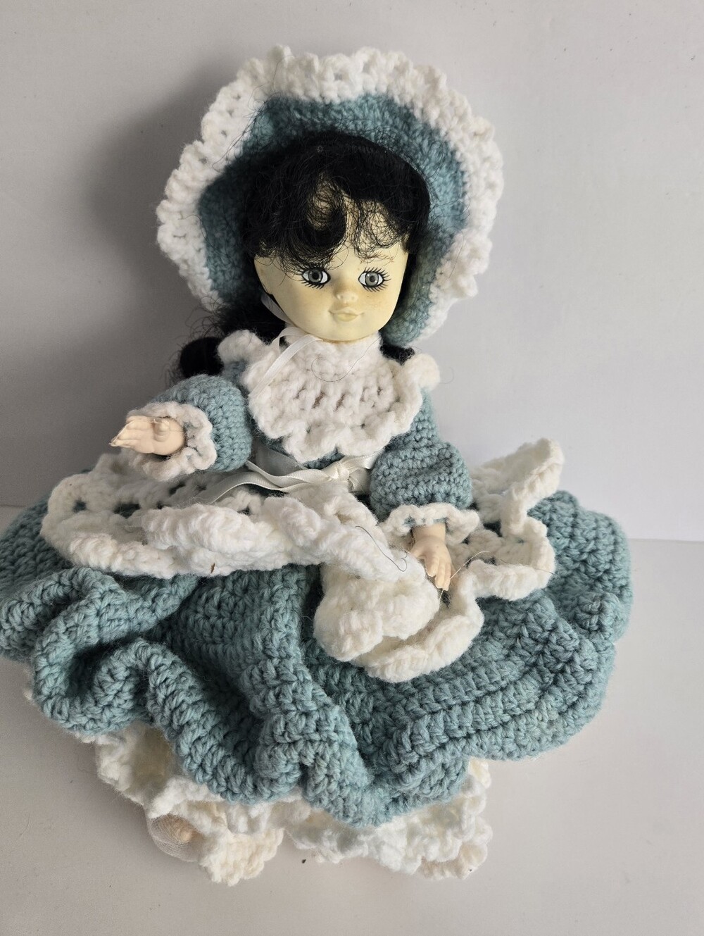 Doll With Handmade Dress Retro